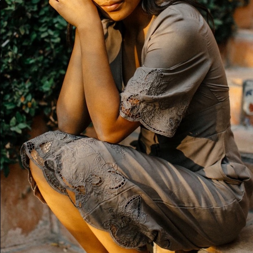 Yireh Compass Jumper Jumpsuit in Slate / Grey - Picture 6 of 7